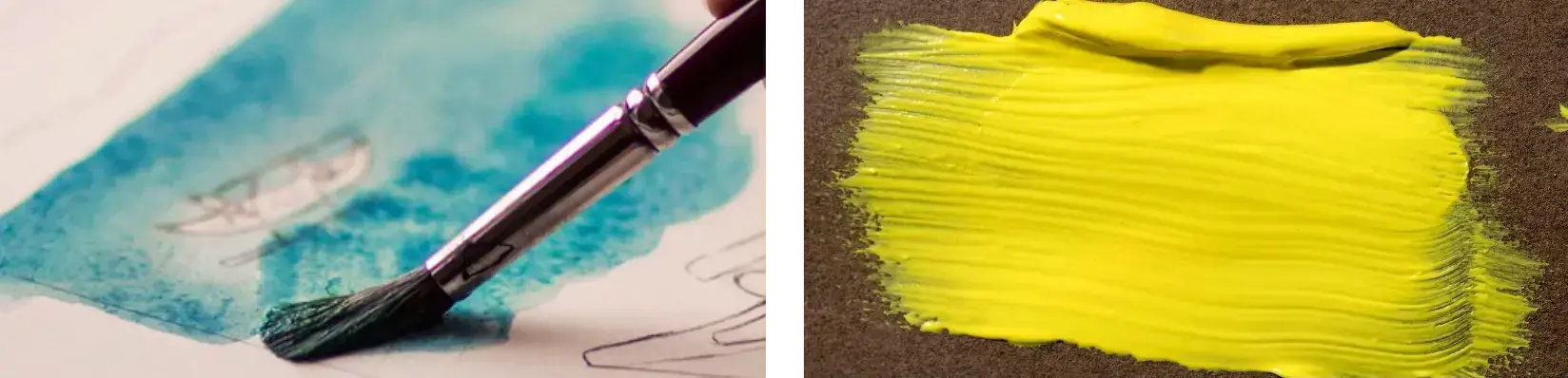 the difference in texture between watercolor and acrylic
