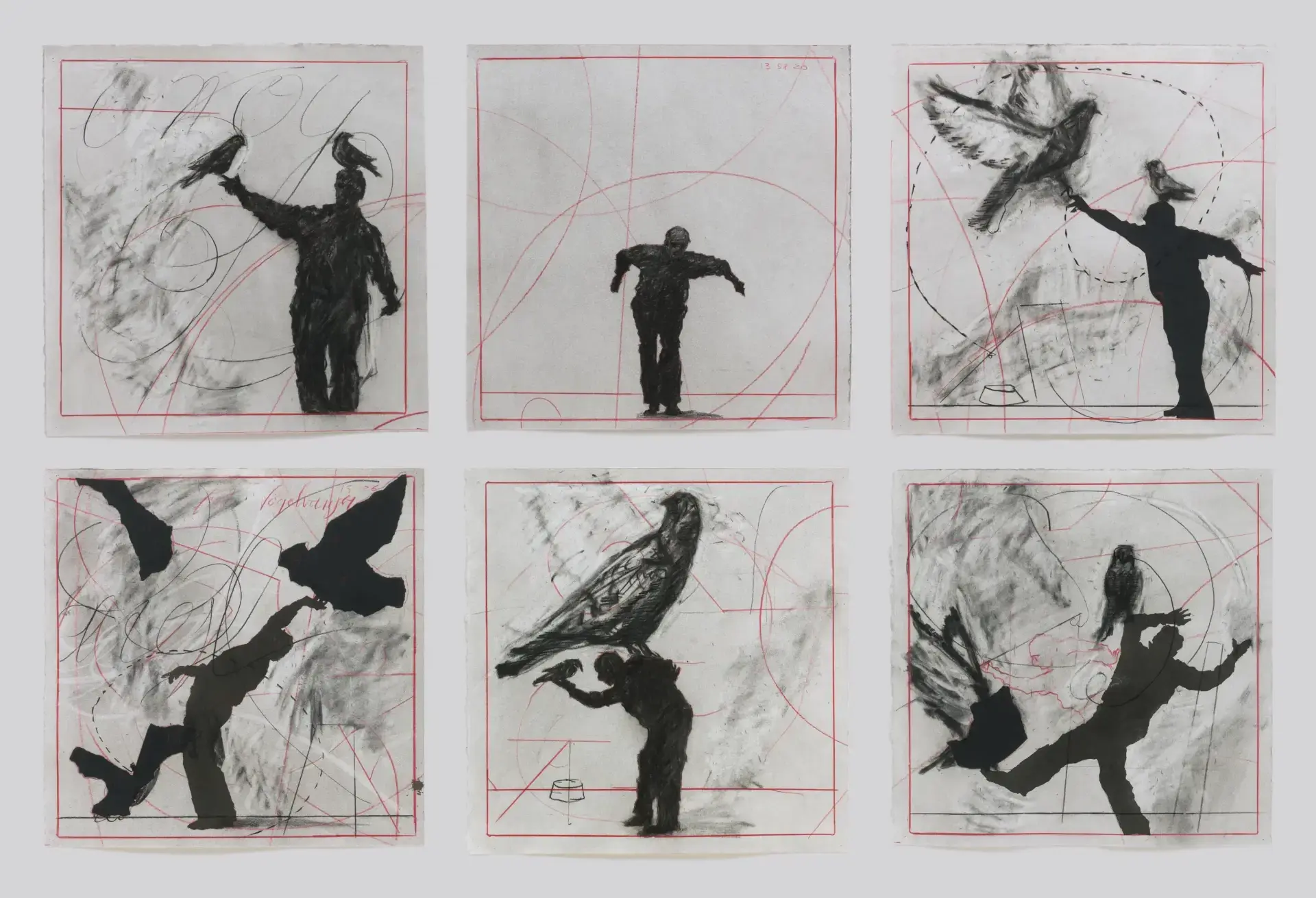 charcoal drawing by Robert Longo