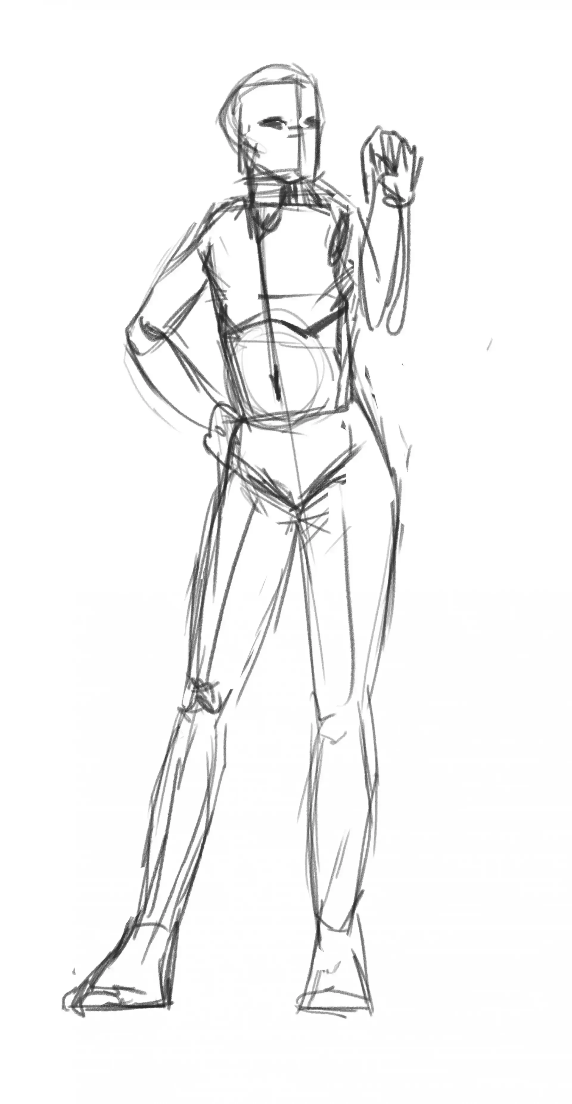draw a standing character from imagination