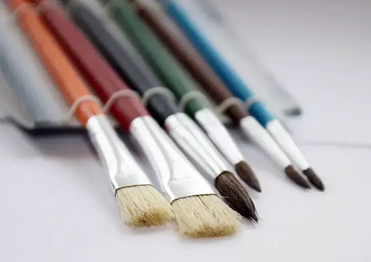image of brushes for drawing manga