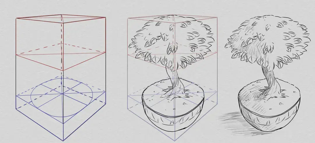 example of a bounding box for drawing in perspective