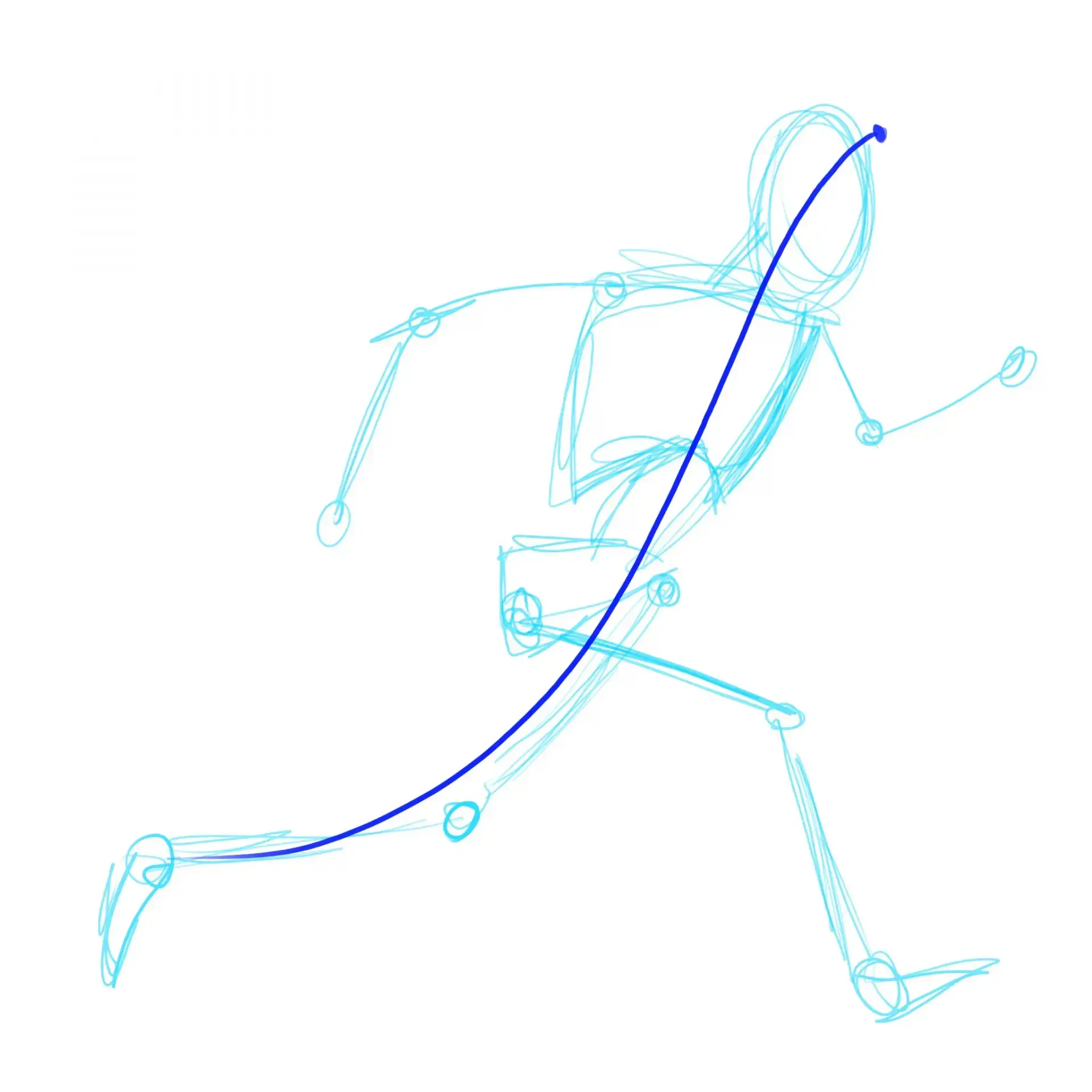 dibujar la base de una persona que corre