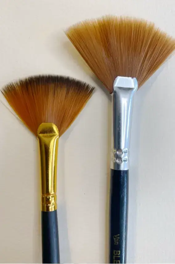 imageof fan brushes for watercolor painting