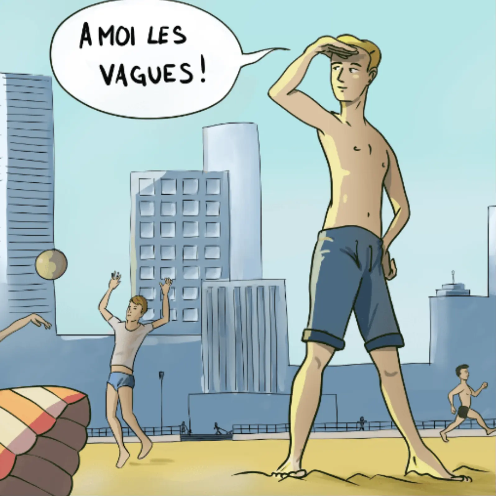 Un homme à la plage