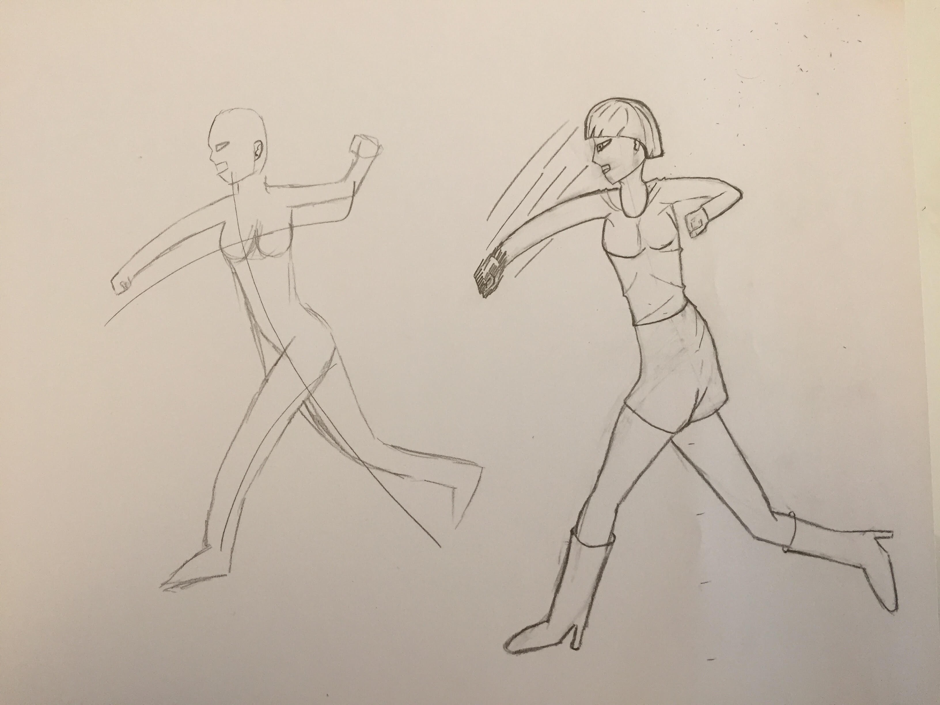 Le posing et le mouvement des personnages : Correction d'exercices