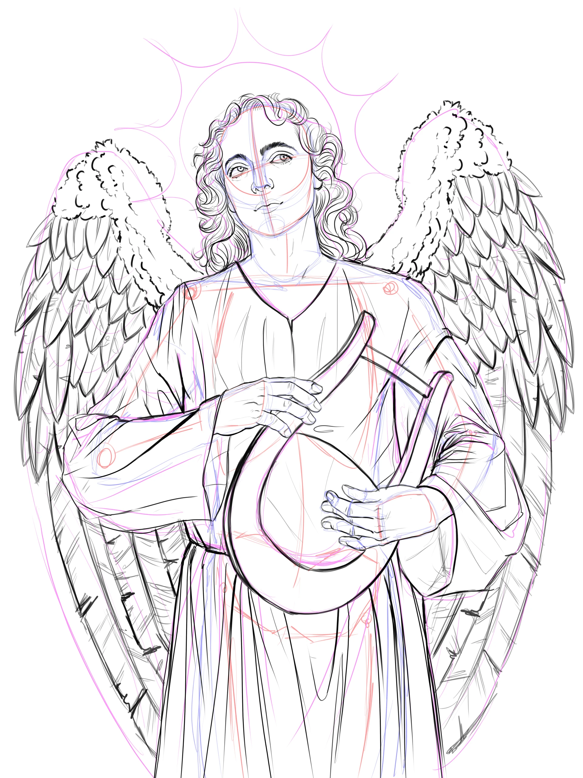 dessiner les ailes d’un ange