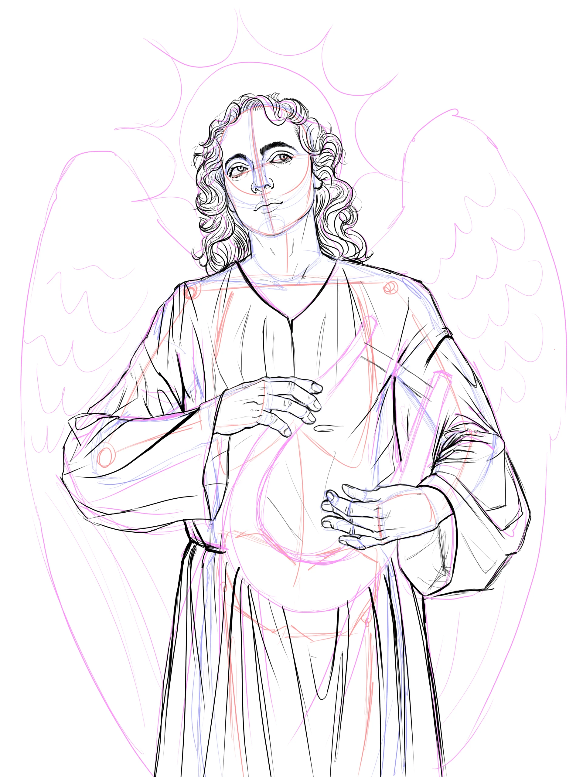 dessiner les mains d’un ange