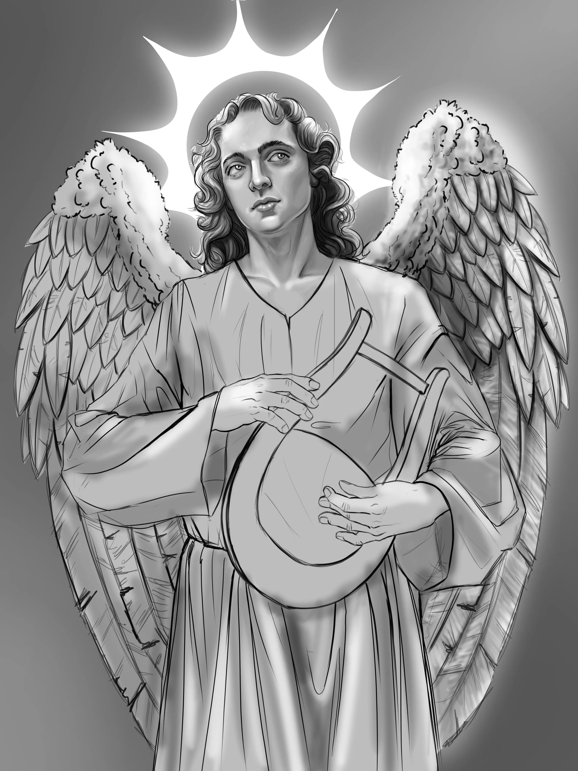 dessiner la texture d’un ange