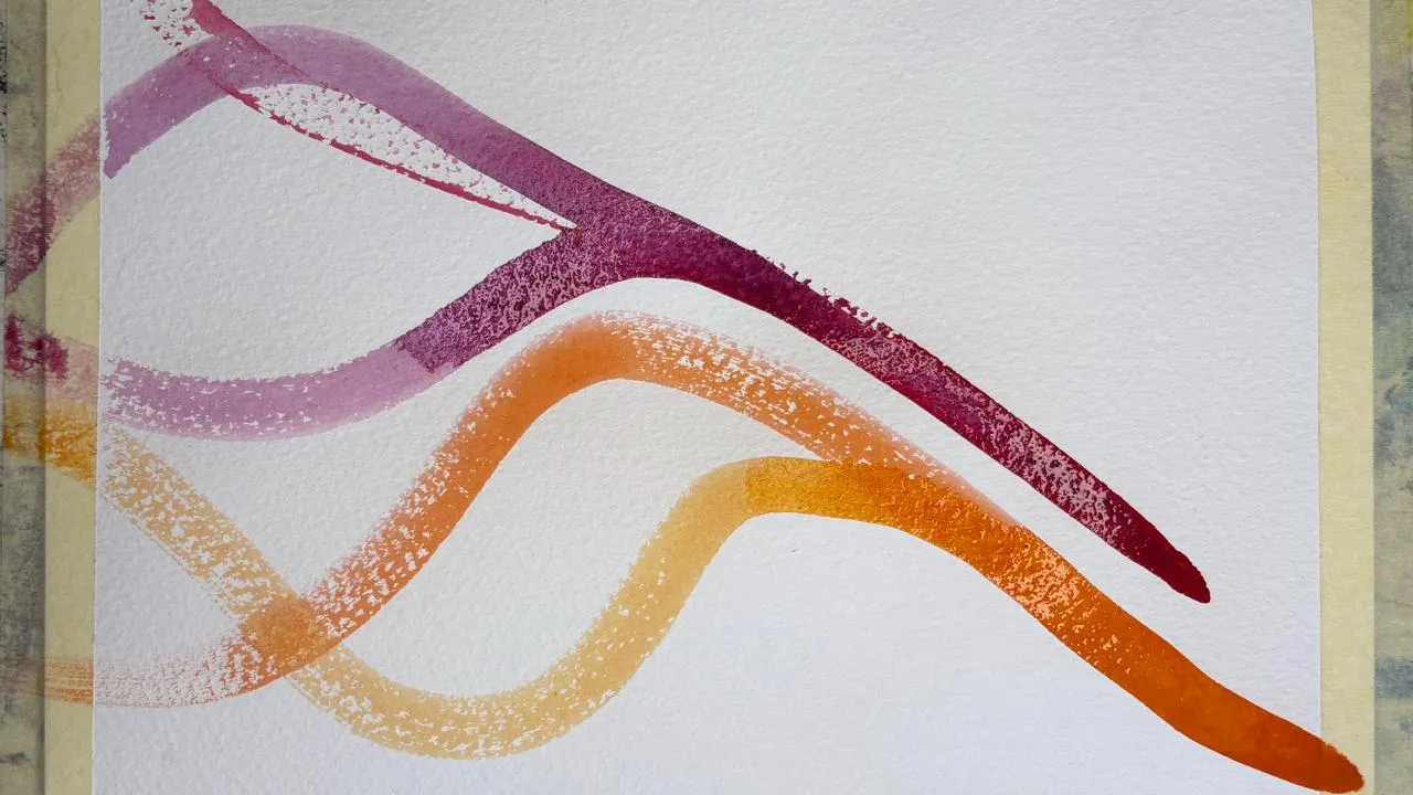 die Grundlage eines abstrakten Aquarellbildes malen