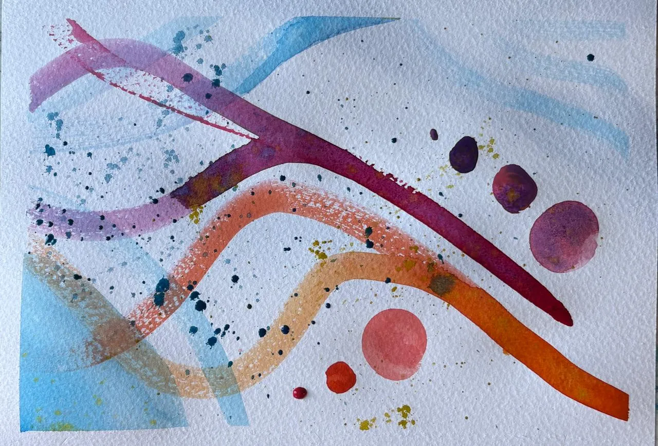 abstrakte Aquarellmalerei