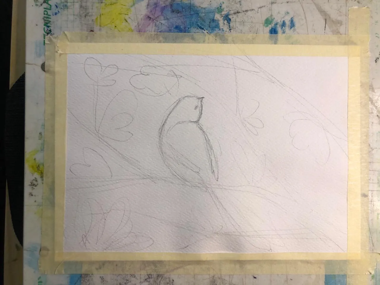 dessiner le croquis d’un oiseau