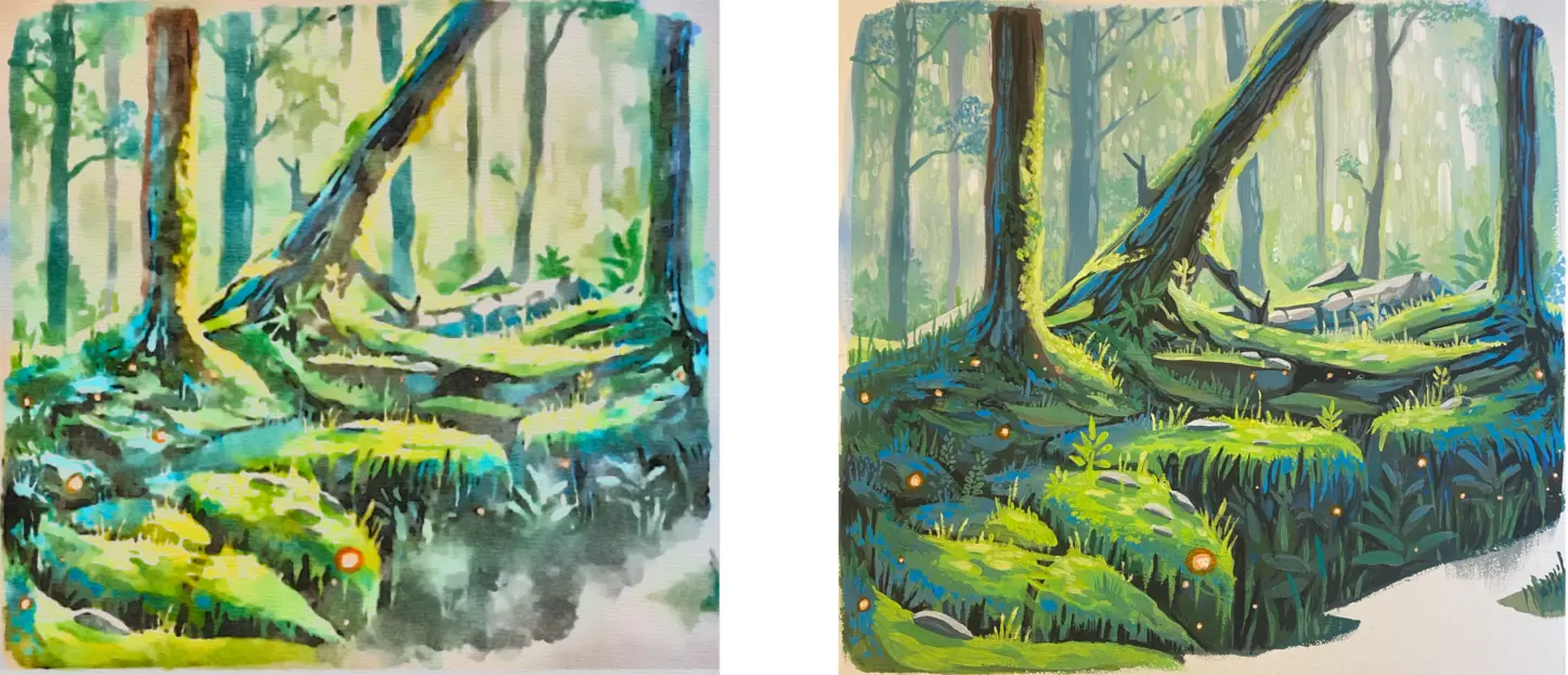 les différences entre l’aquarelle et la gouache