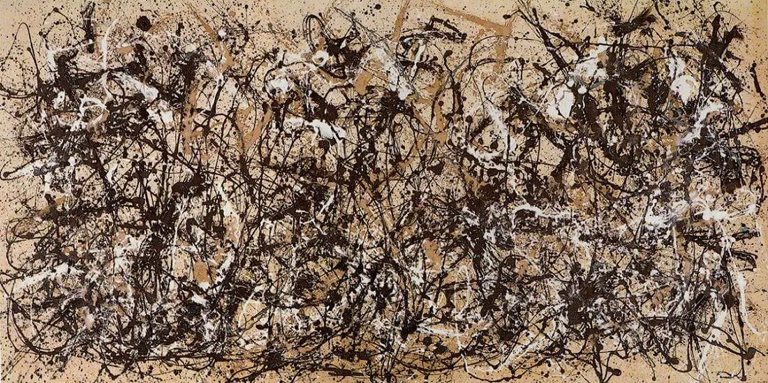 tableau de jackson pollock d’une peinture d’art abstrait 