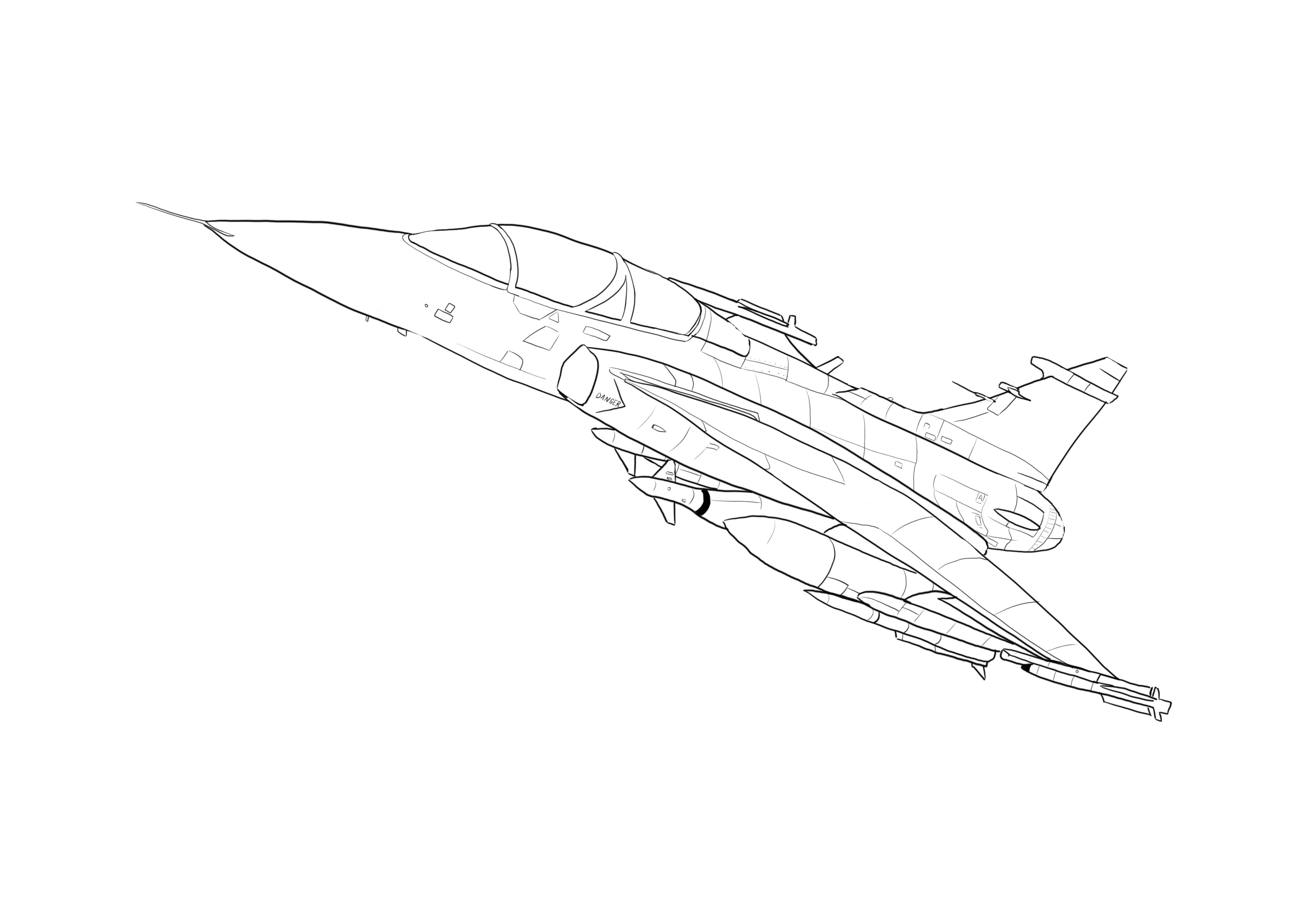 dessiner les détails de l’avion de chasse