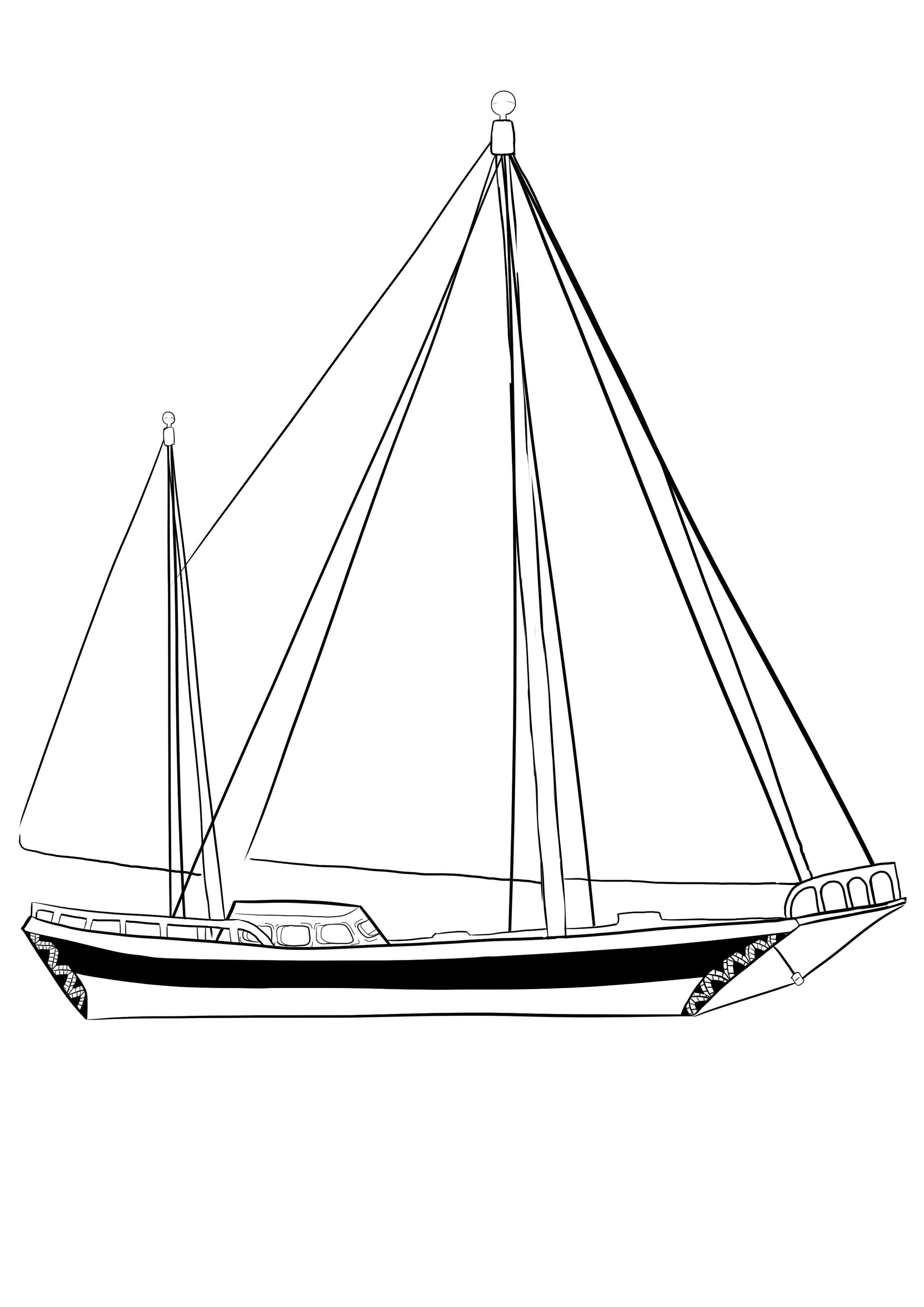 dessiner les derniers détails du bateau