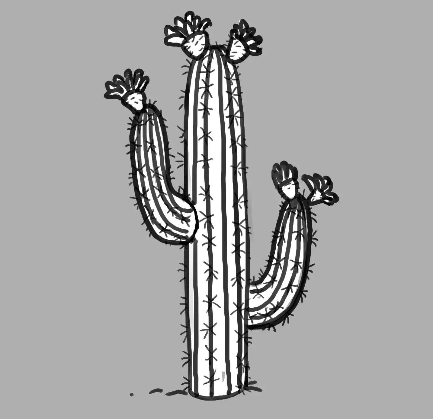 dessiner un cactus