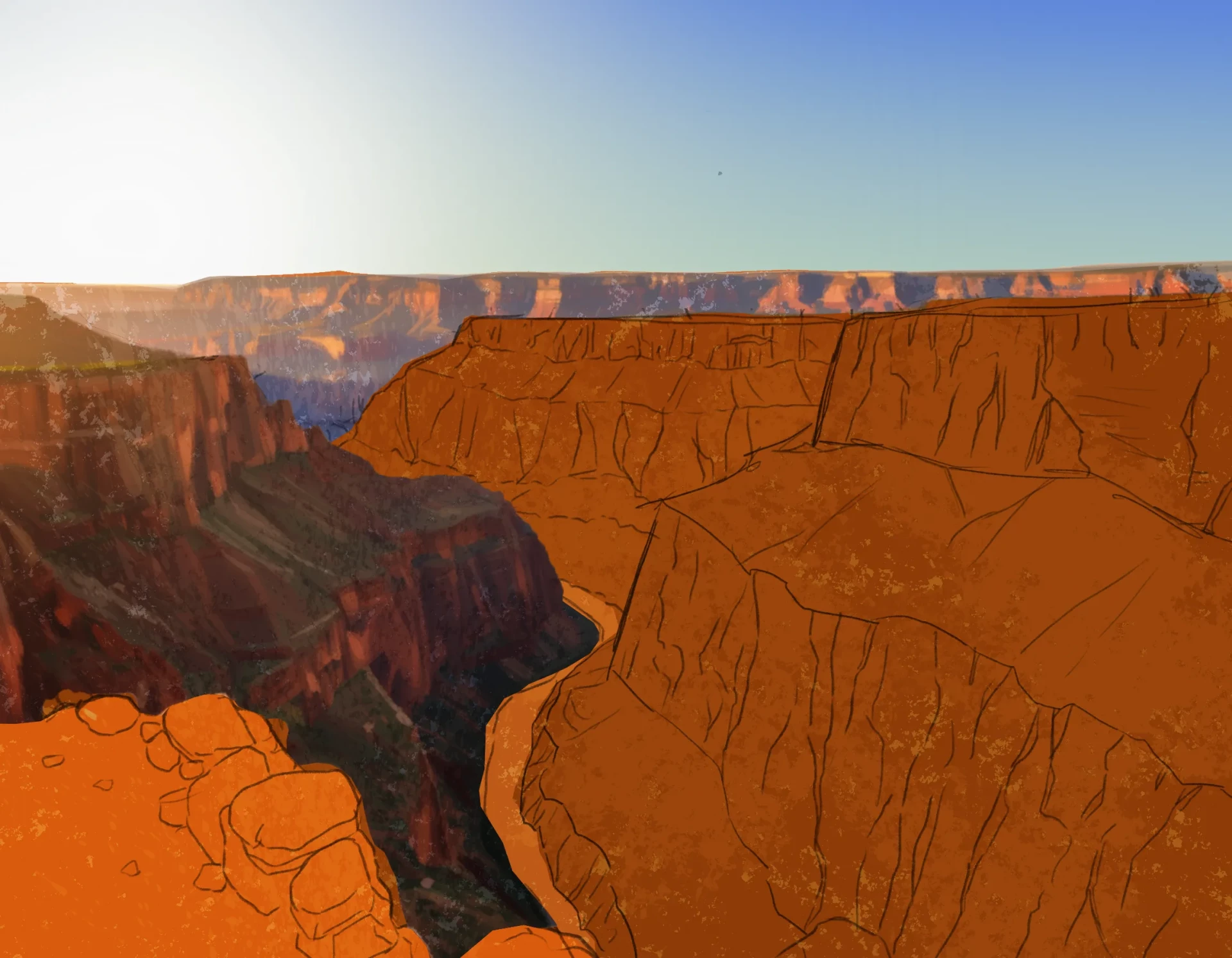 dessiner le volume d’un canyon