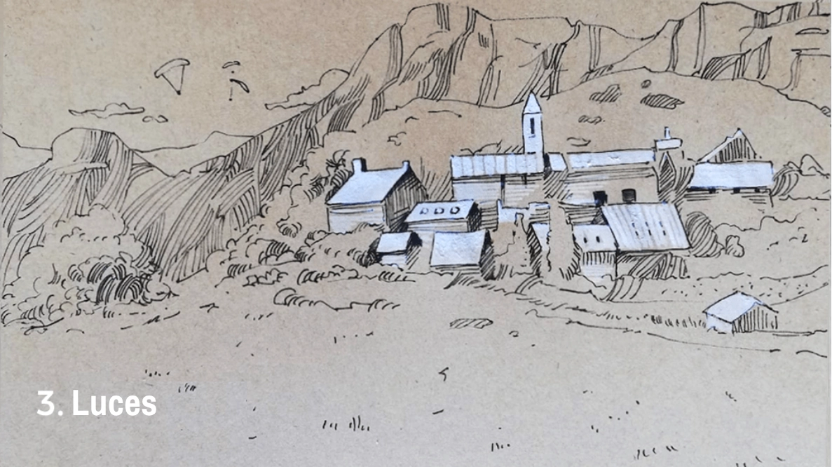 dibujar las luces en cuaderno de bocetos