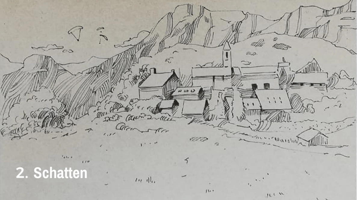 Schatten zeichnen im Skizzenbuch