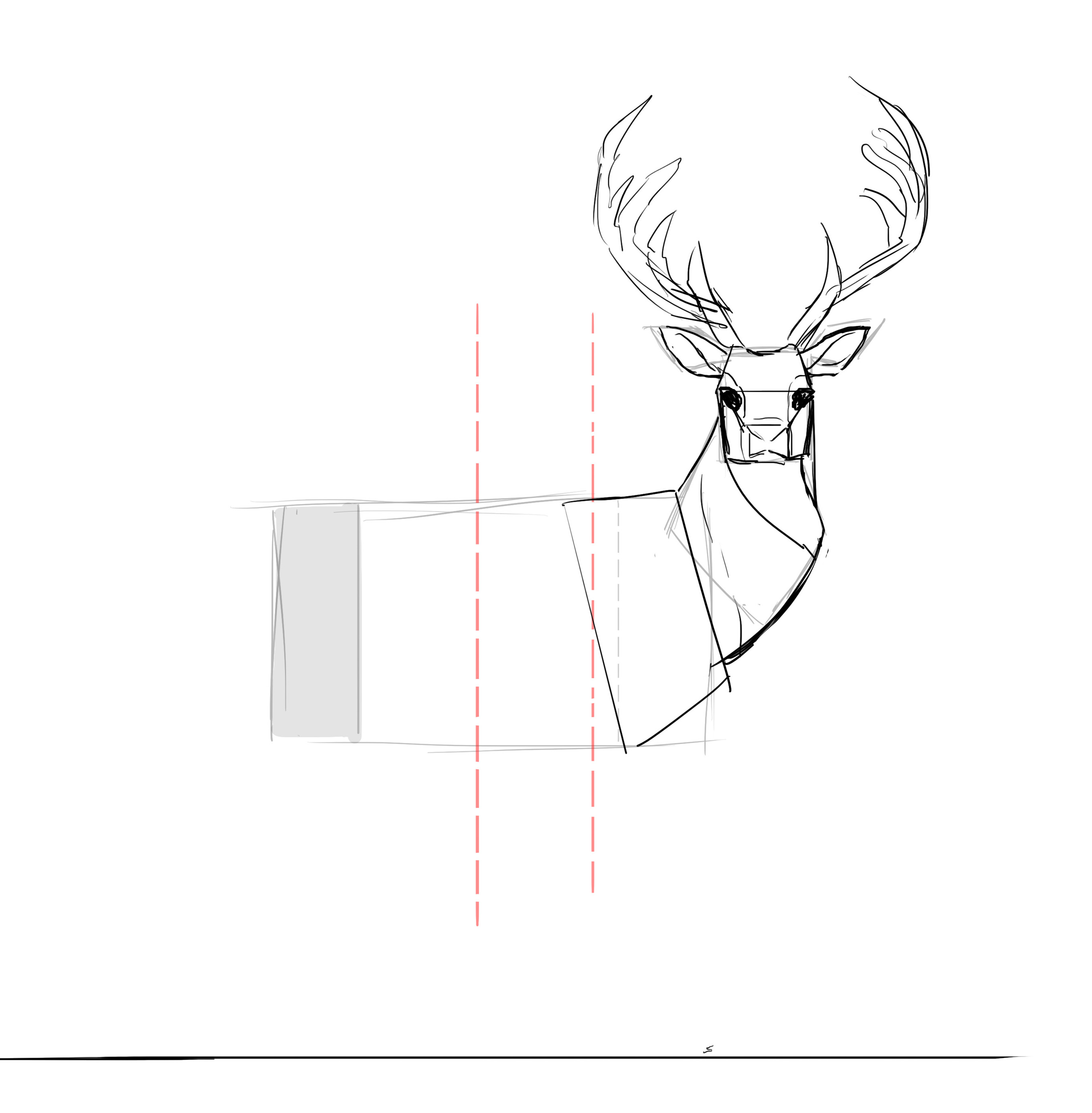 Comment dessiner un cerf, étape 11