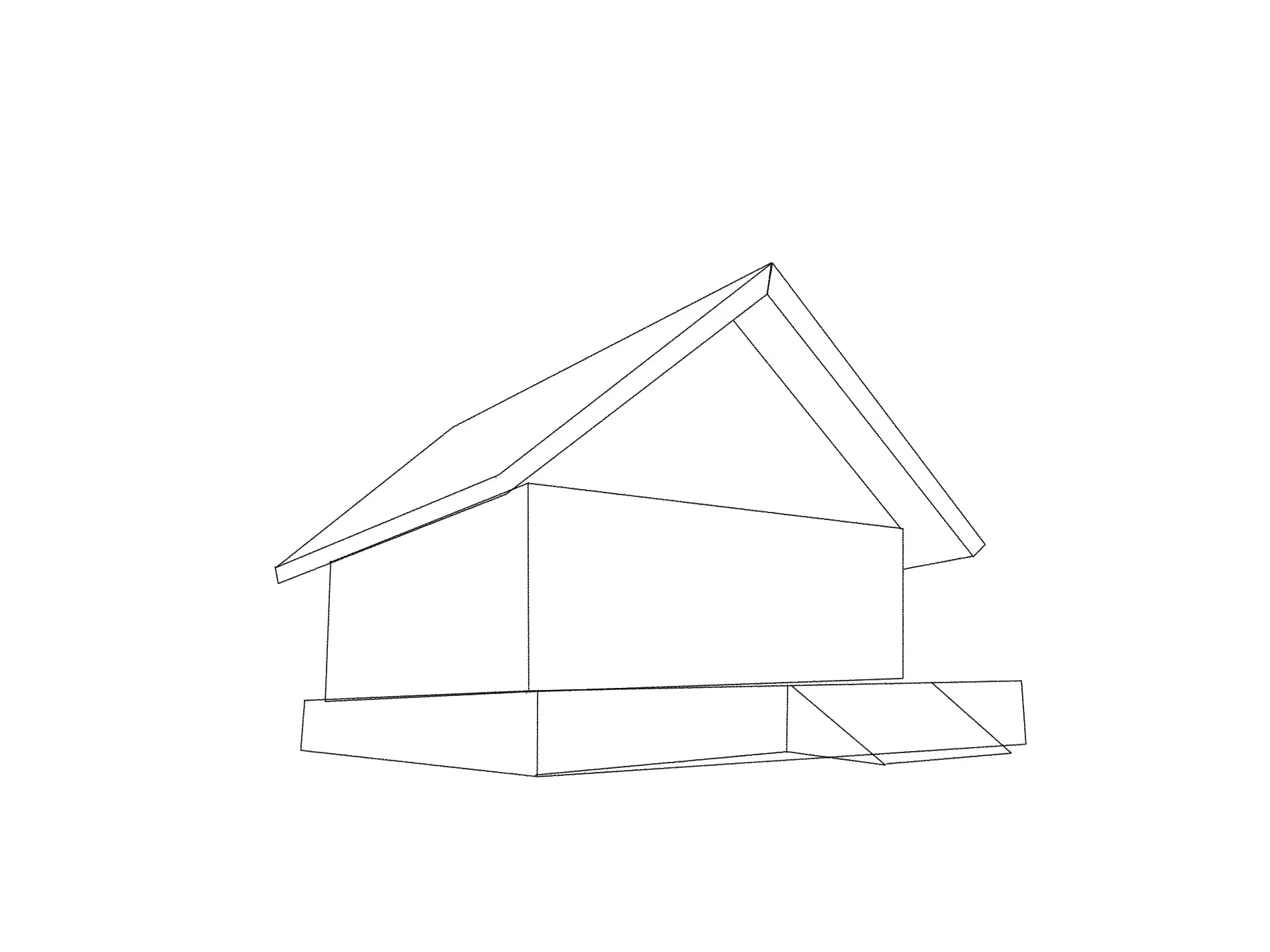 draw the structure of a mountain chalet