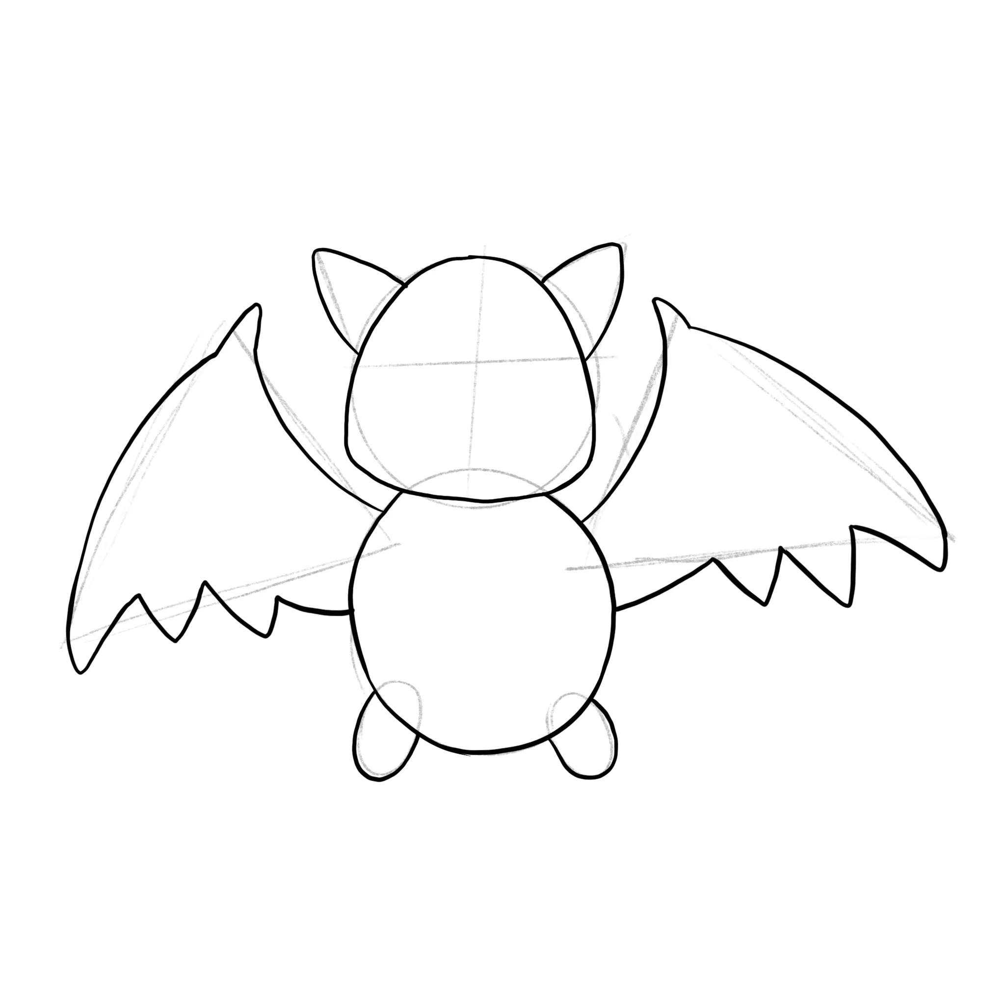 dessin des ailes d’une chauve-souris