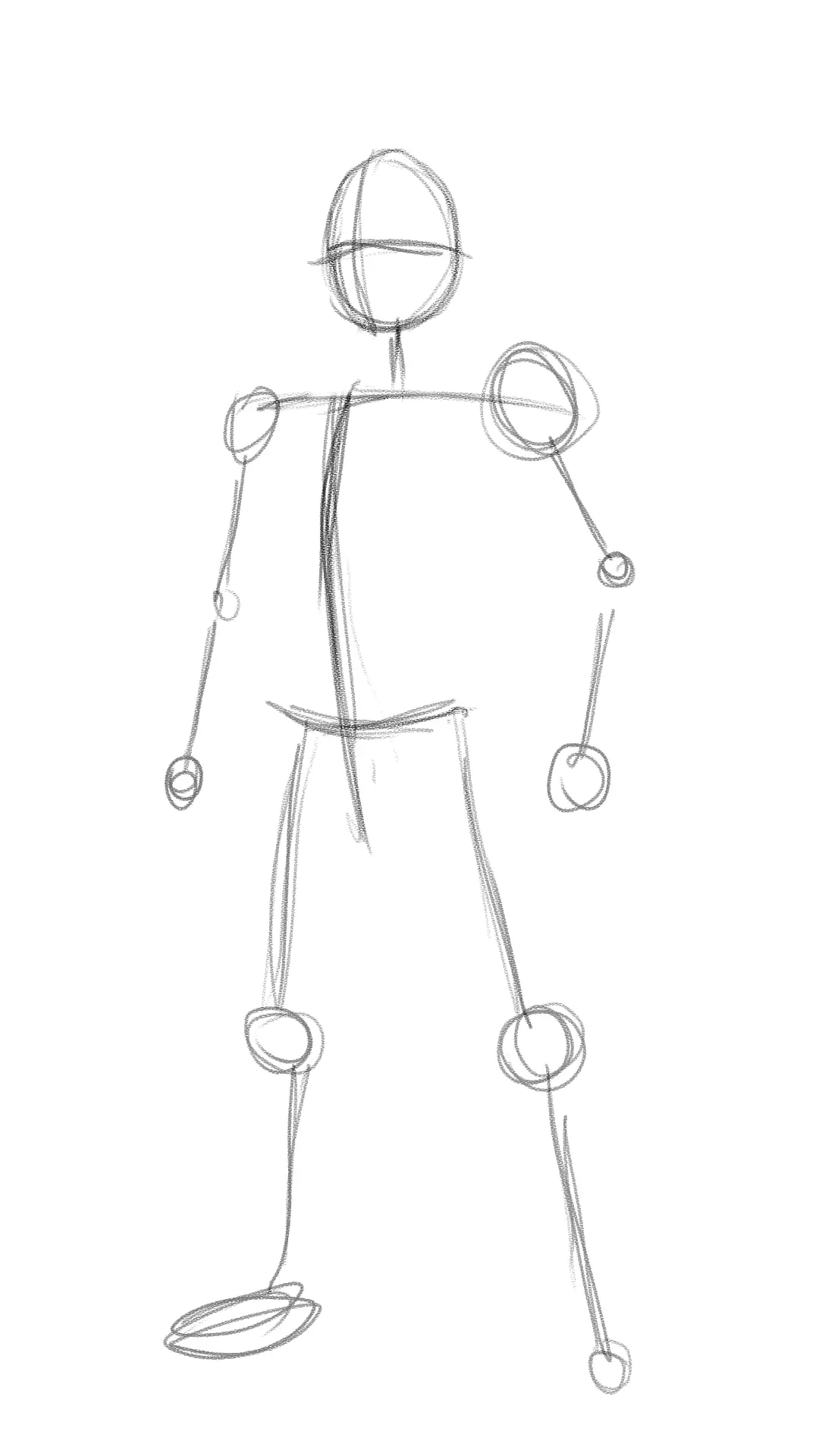 dessiner les articulations du corps d’un chevalier