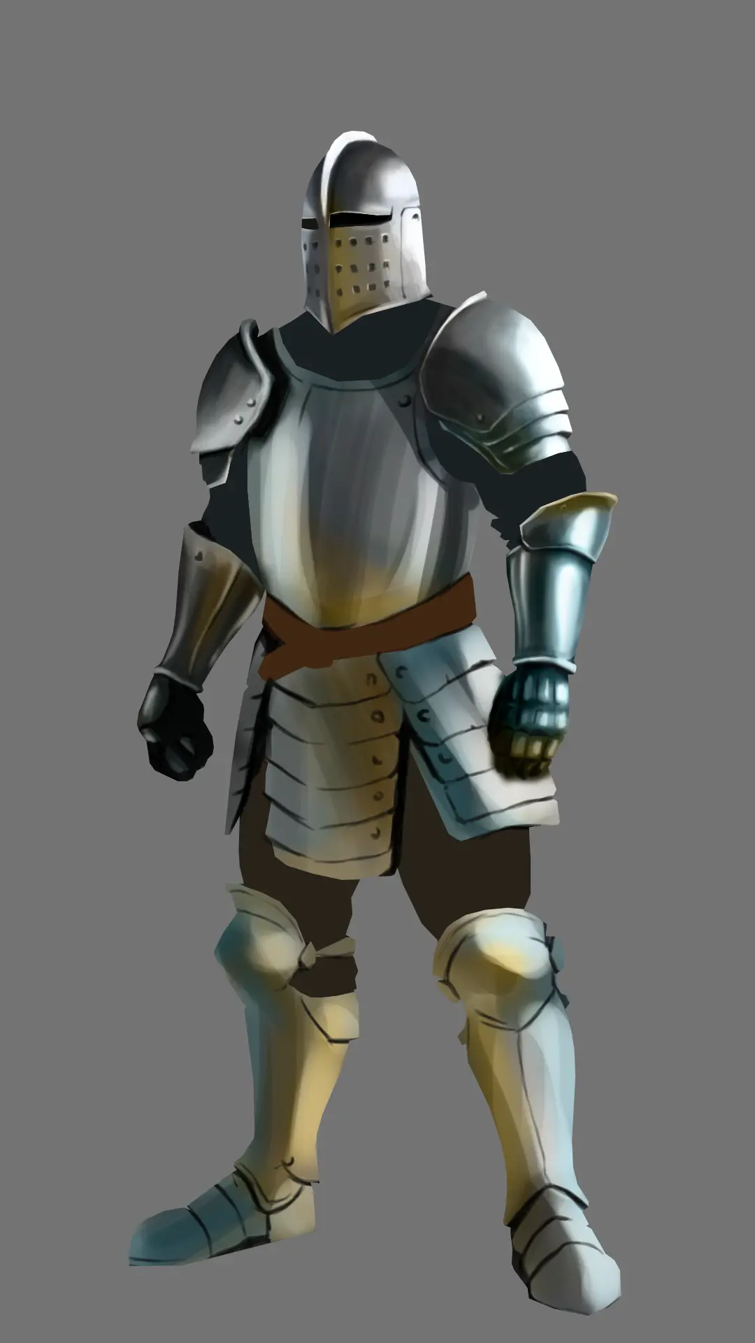 dessiner le bras droit d’un chevalier