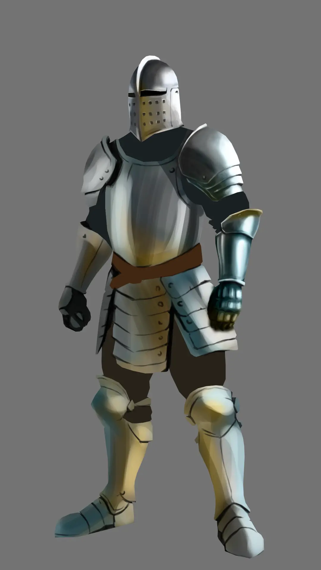 dessiner le bras gauche d’un chevalier