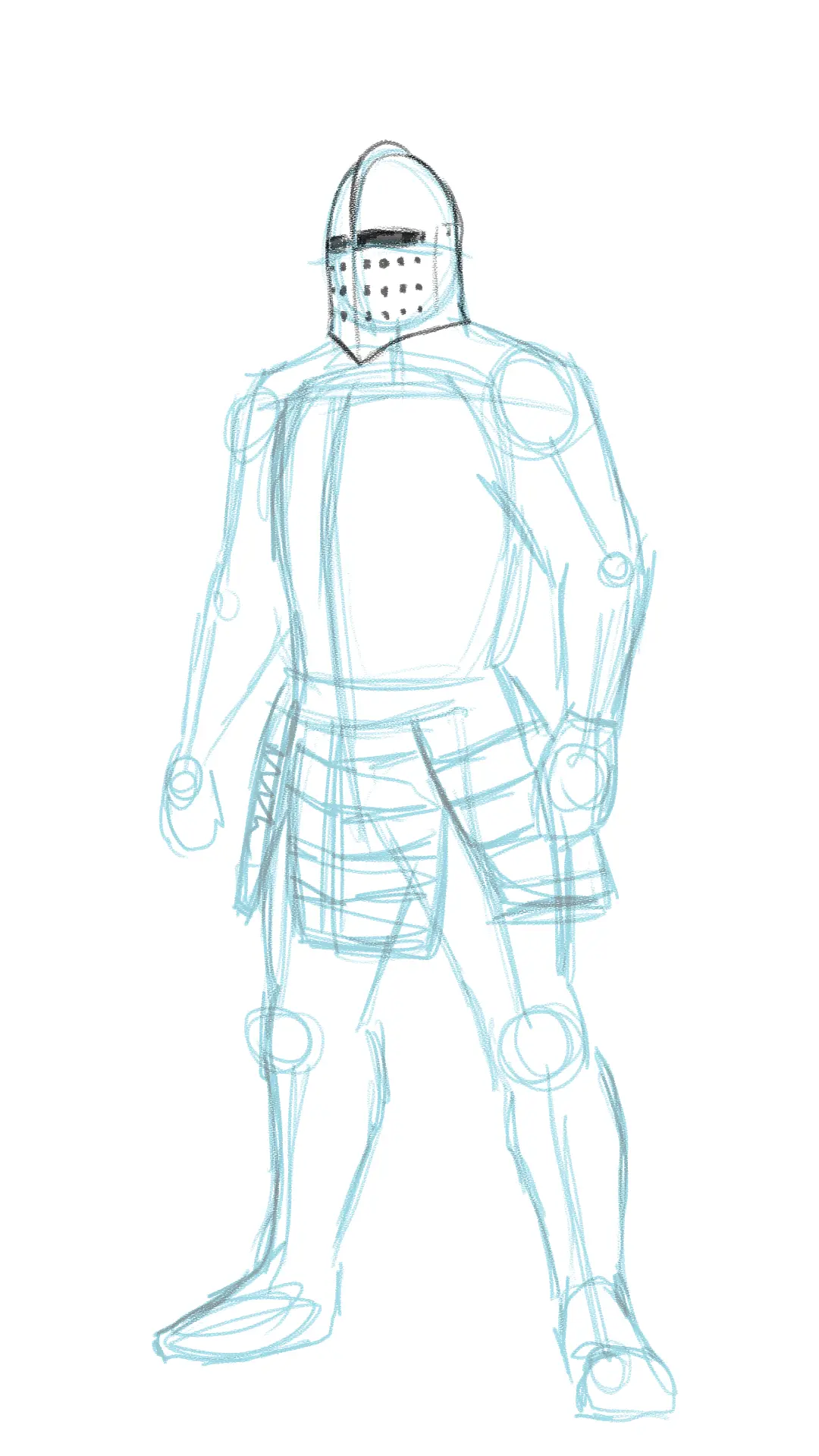 dessiner le casque d’un chevalier