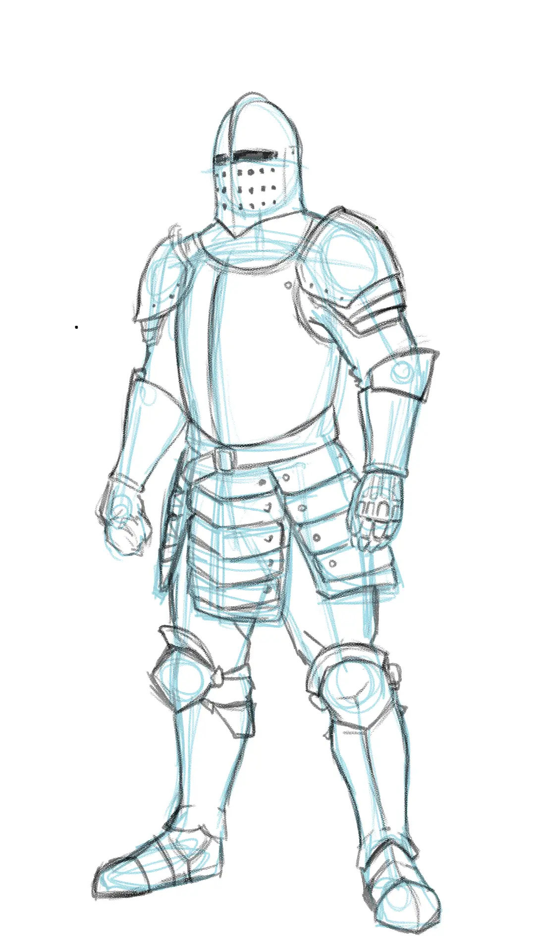 dessiner la cotte de mailles d’un chevalier