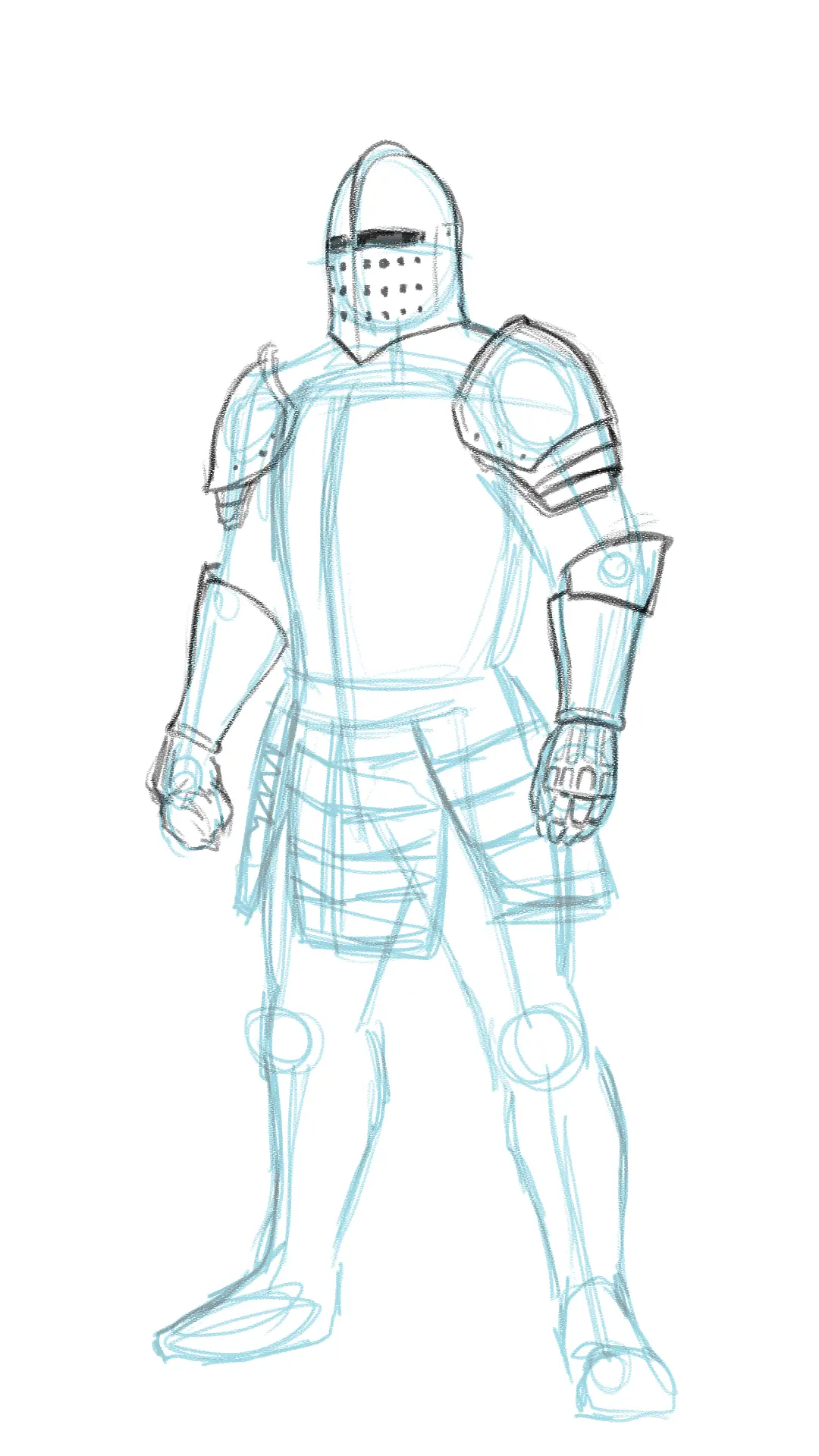 dessiner les épaulettes d’un chevalier