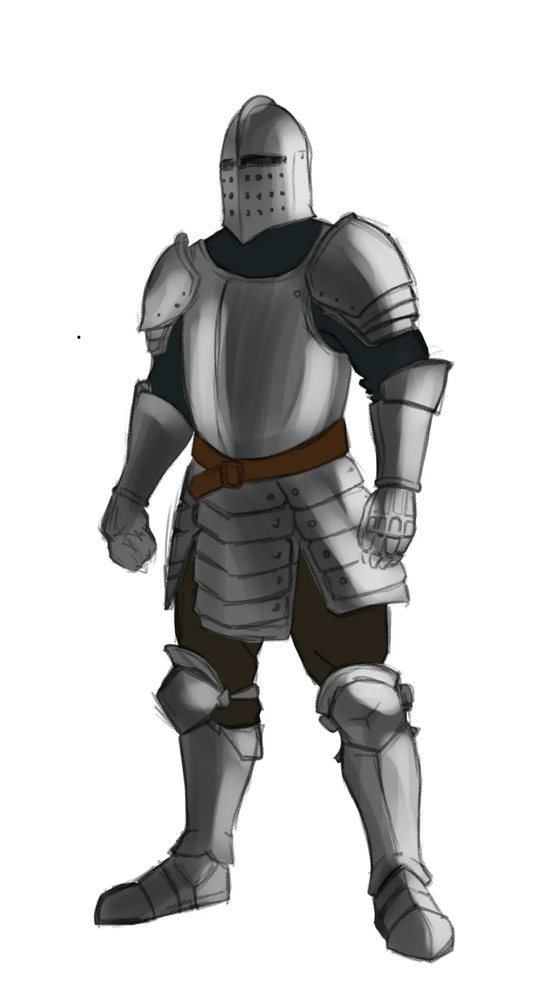 dessiner les surfaces de l’armure d’un chevalier