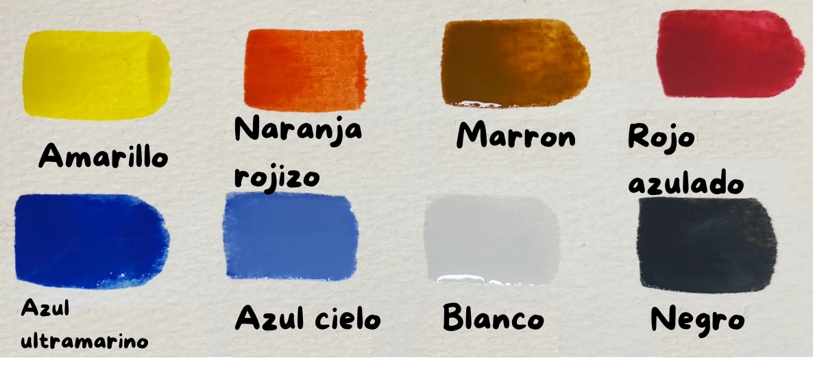 los colores esenciales para la acuarela