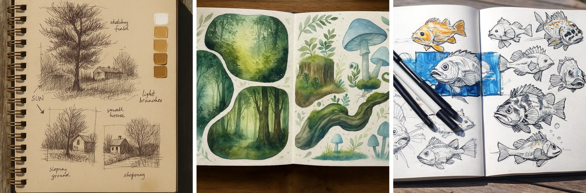 l’usage d’un carnet de croquis