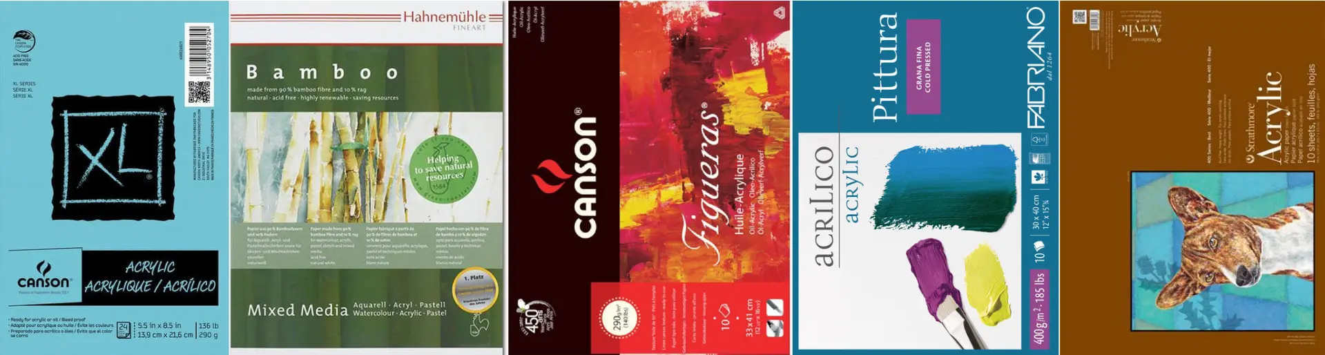 les marques de papier pour la peinture acrylique