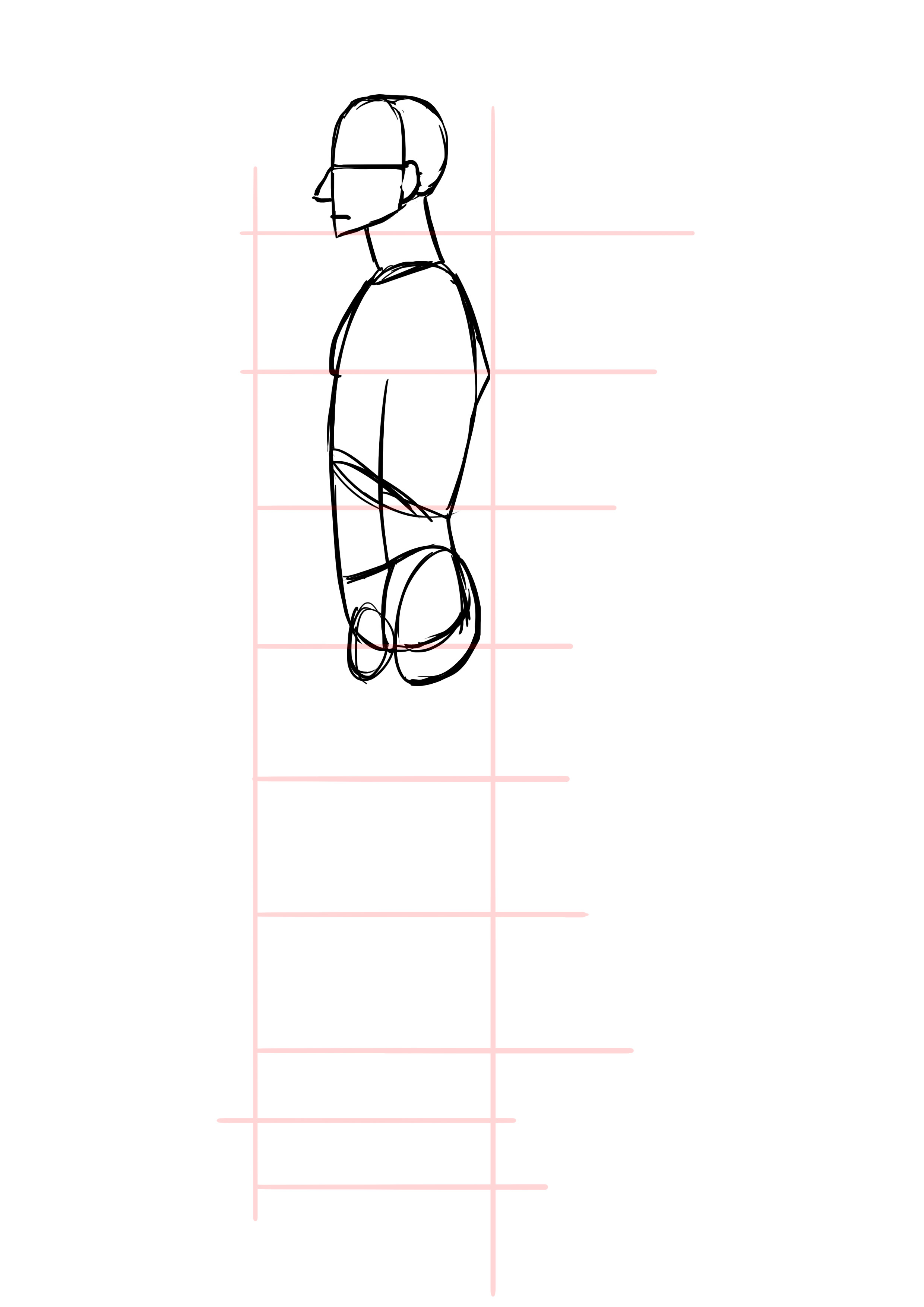 dessiner les jambes d’un homme de profil