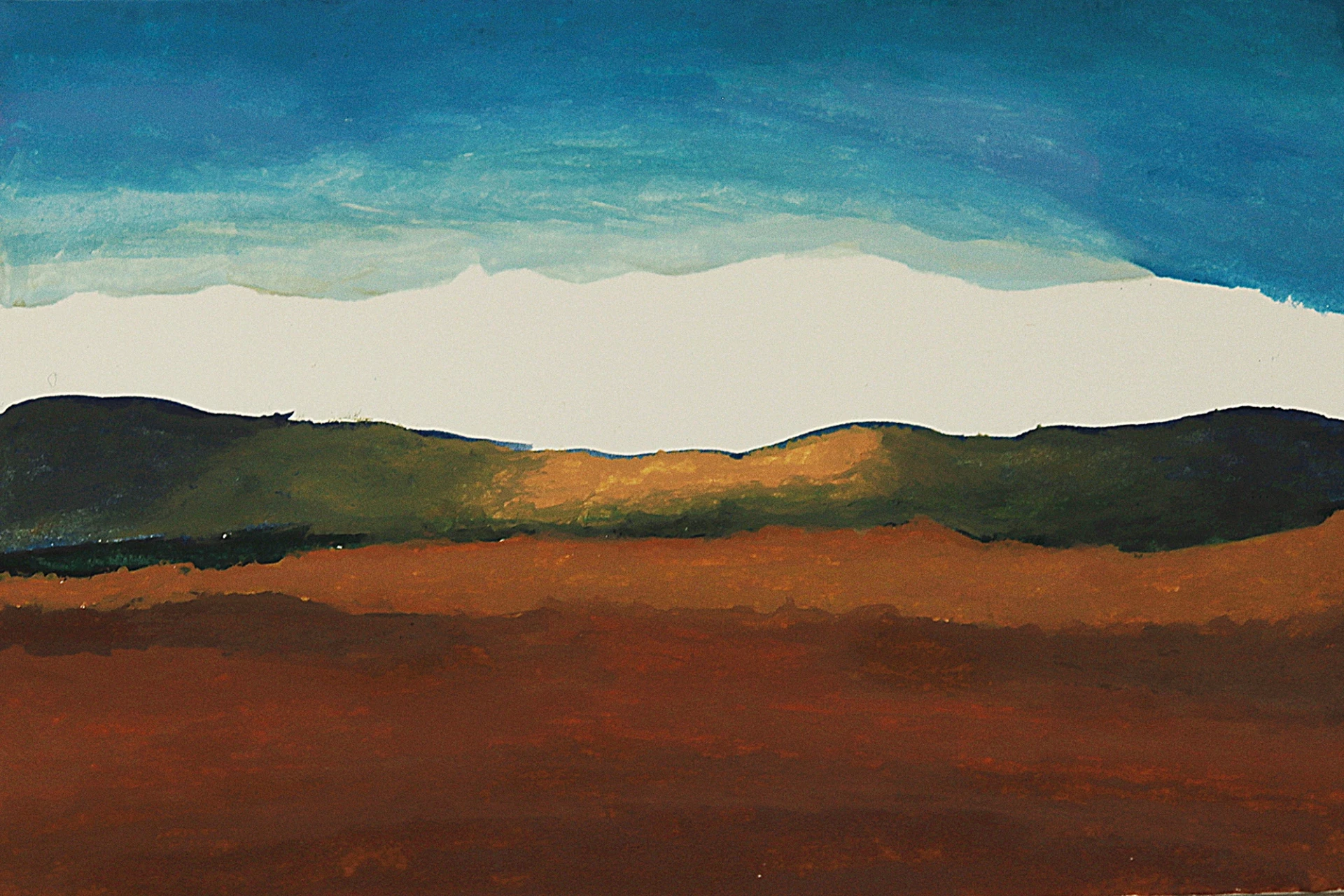 Malen von Sonnenuntergangshimmel-Details mit Acryl