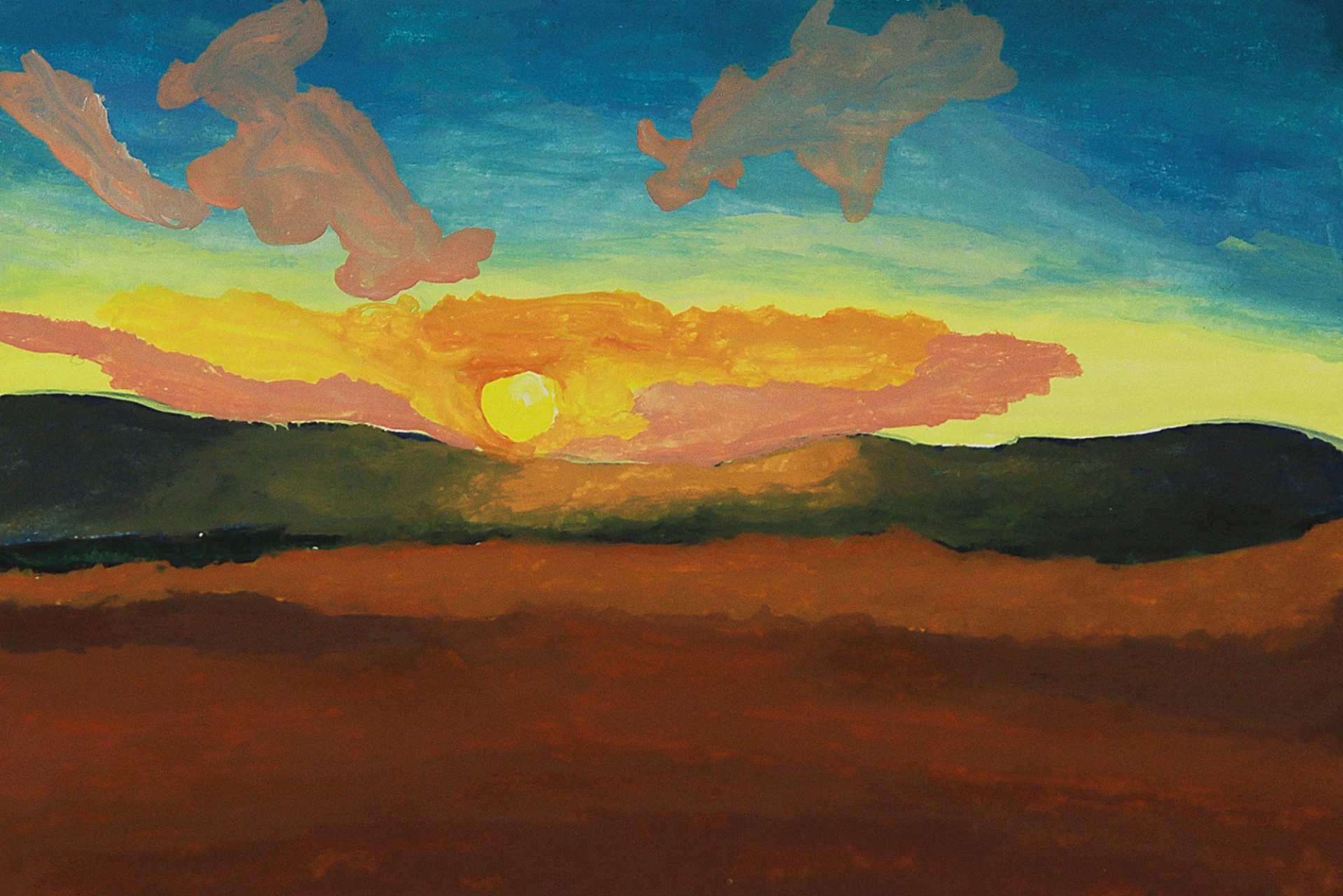 Malen Sie die Wolken eines Sonnenuntergangs mit Acryl