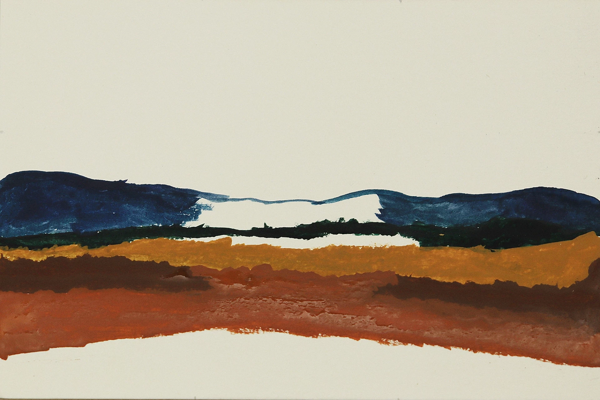 die Ebene bei Sonnenuntergang mit Acrylfarben malen