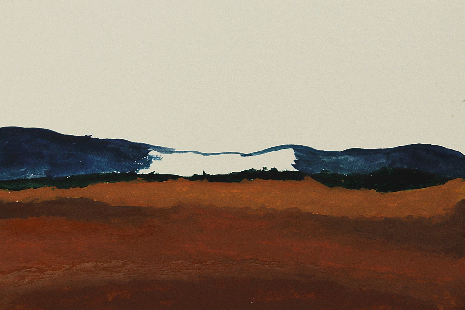 Malen Sie den Vordergrund eines Sonnenuntergangs mit Acryl