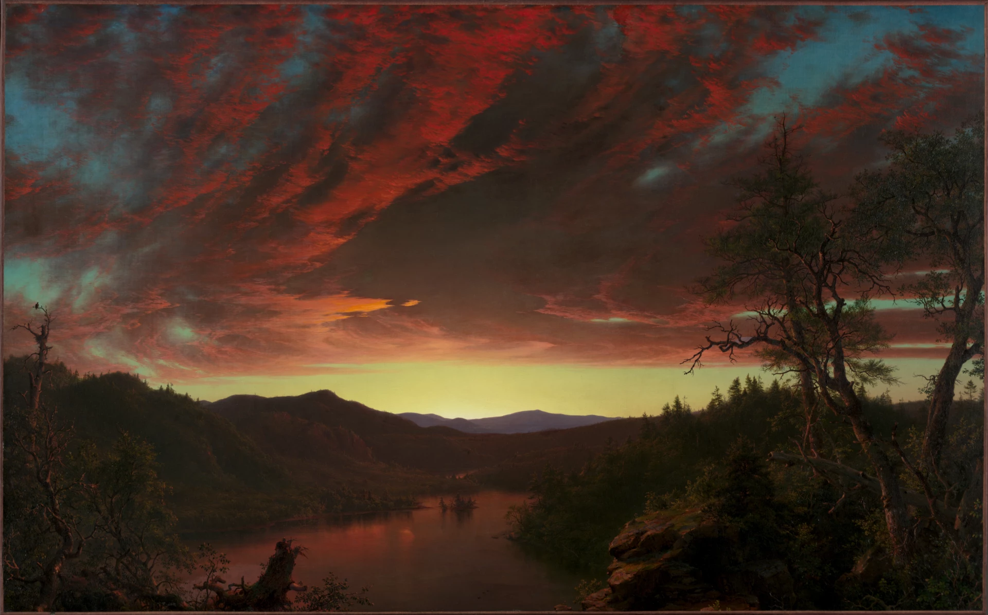 Gemälde eines Sonnenuntergangs von Frederic Edwin Church