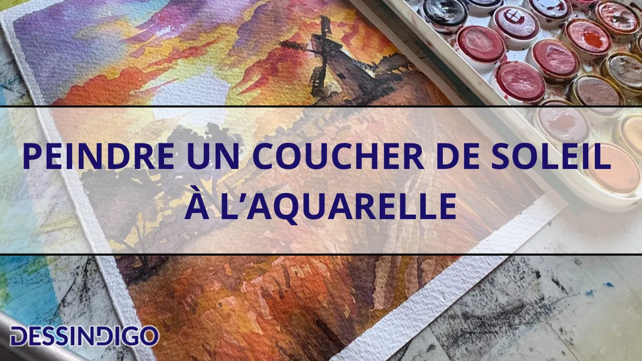 Peindre un coucher de soleil à l’aquarelle