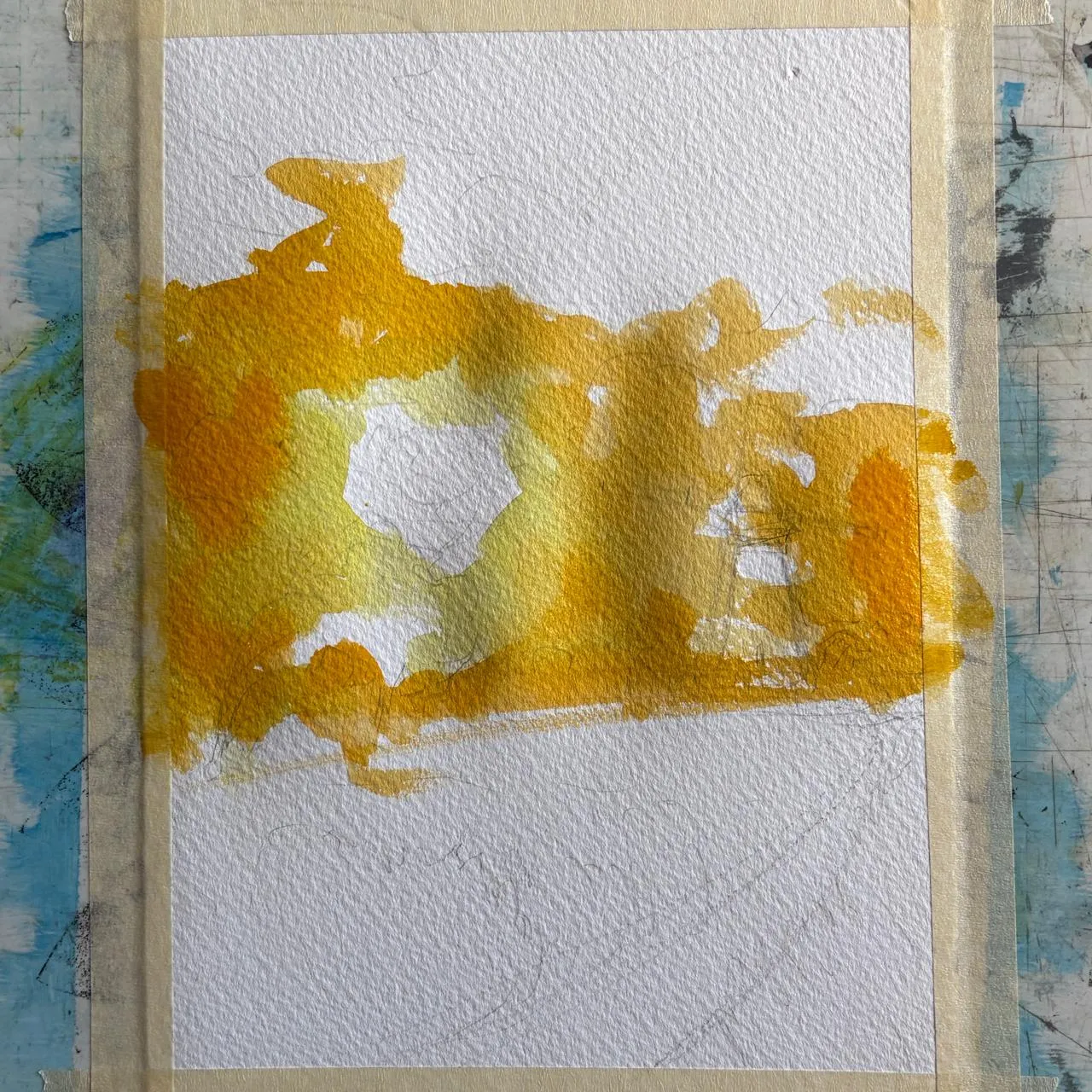 peindre le ciel d’un coucher de soleil à l’aquarelle