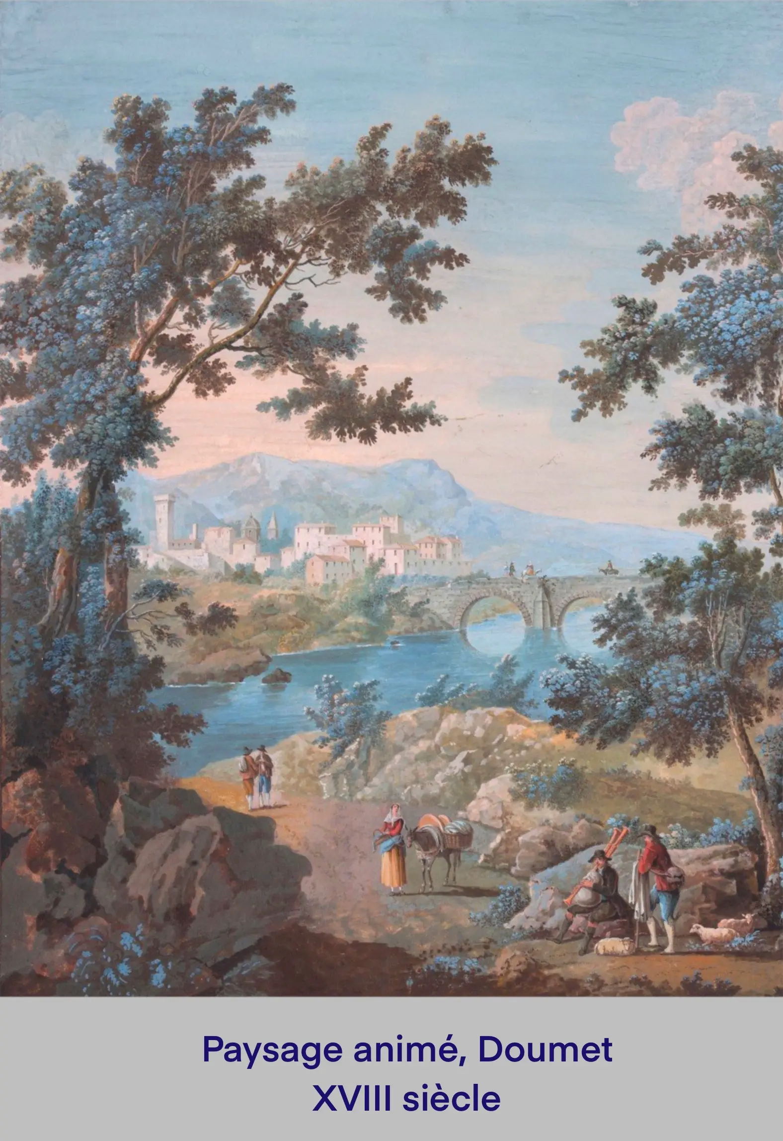 18eme, paysage animé, Doumet