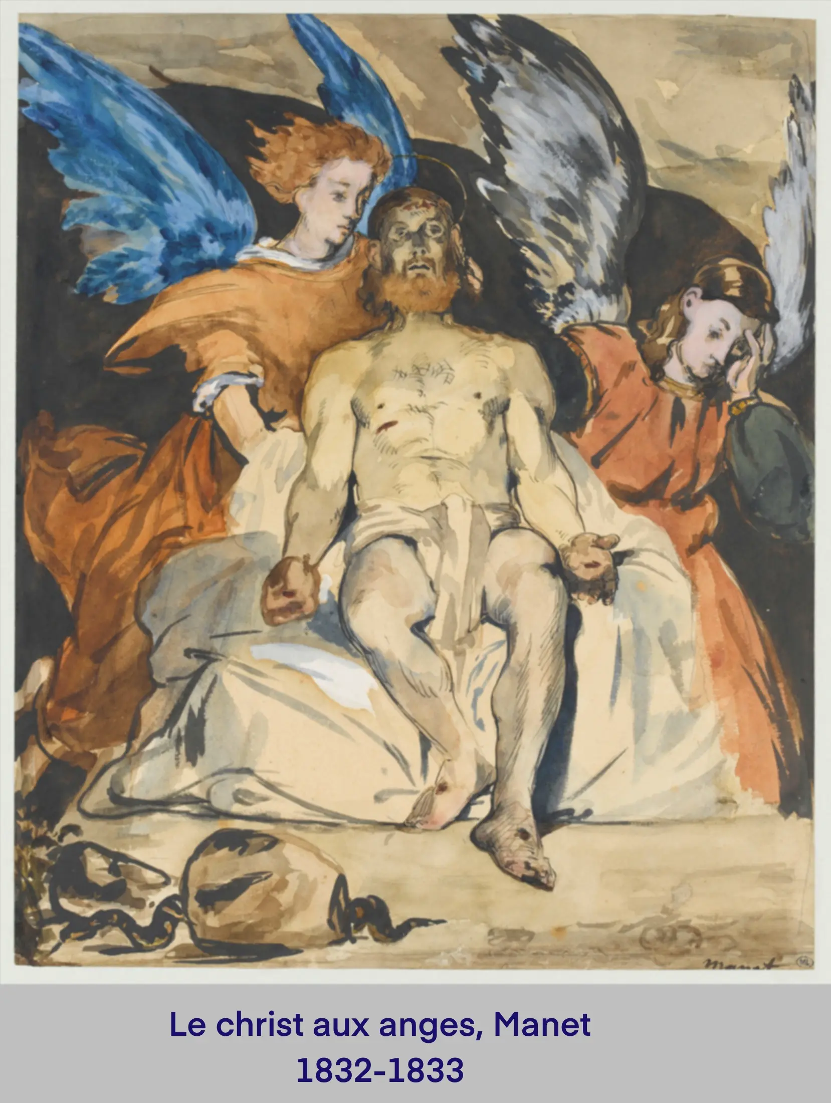19eme, le christ aux anges, Manet