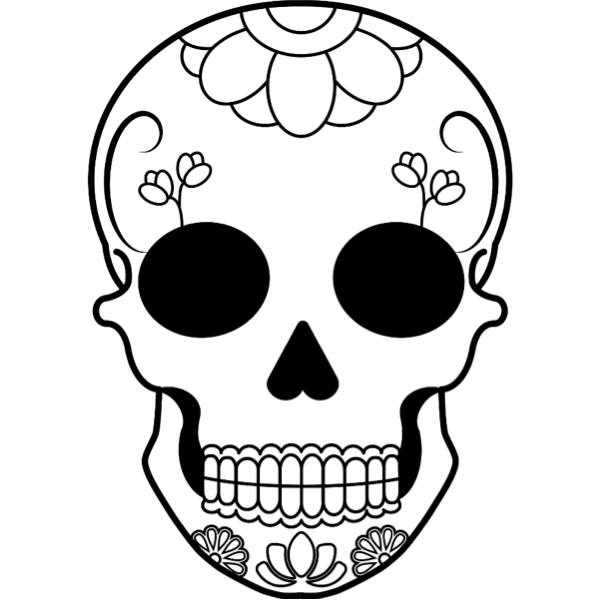 dessiner les ornements du premier crâne mexicain 1