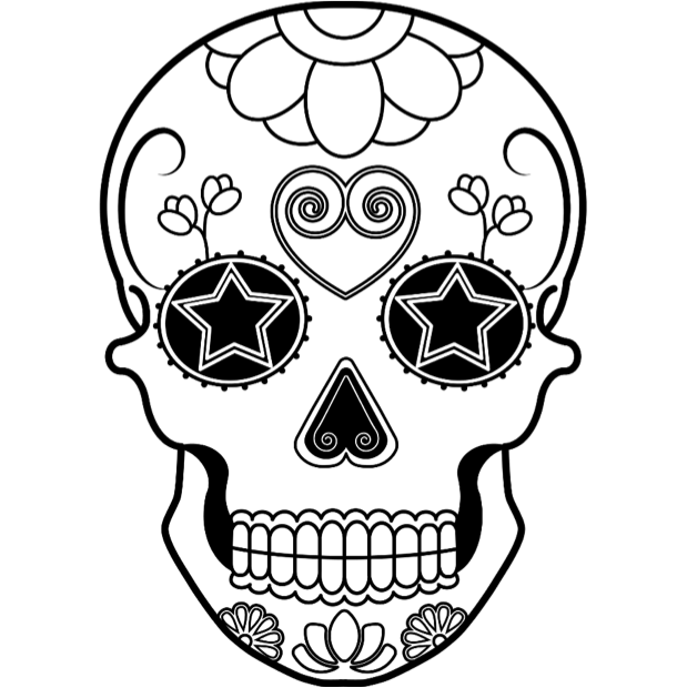 dessiner les ornements du premier crâne mexicain 4