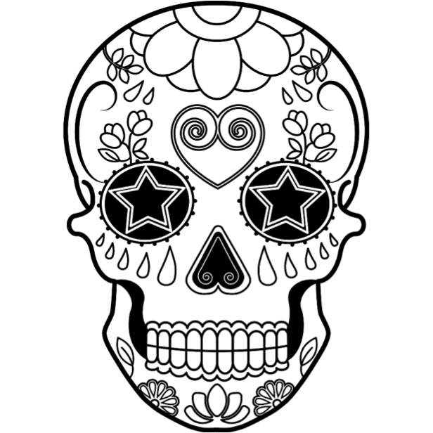 dessiner les ornements du premier crâne mexicain 5