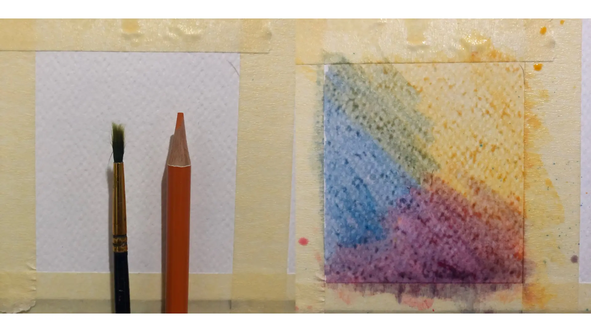 dessiner avec un crayon aquarellable avec une mine humidifiée
